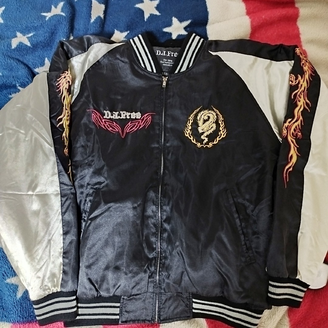 D.J.Free 平成初期ヤンキー系グランジ キルティング 刺繍 ドラゴンの