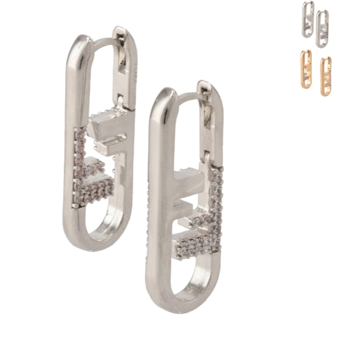FENDI - フェンディ FENDI ピアス FENDI O'LOCK FFロゴ パヴェ オー