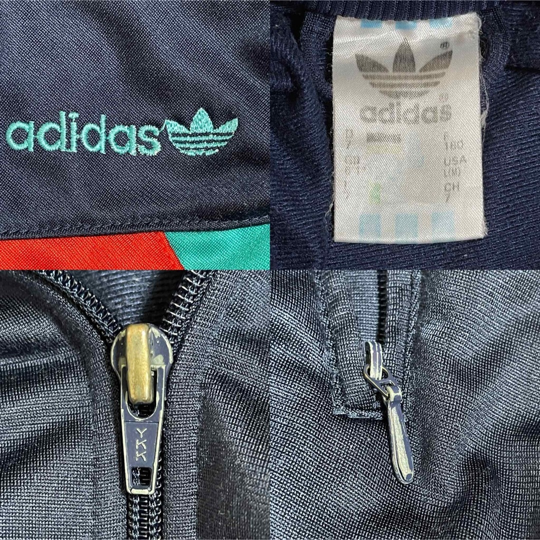 adidas - XL 80s】アディダス刺繍トラックジャケット古着ビンテージ
