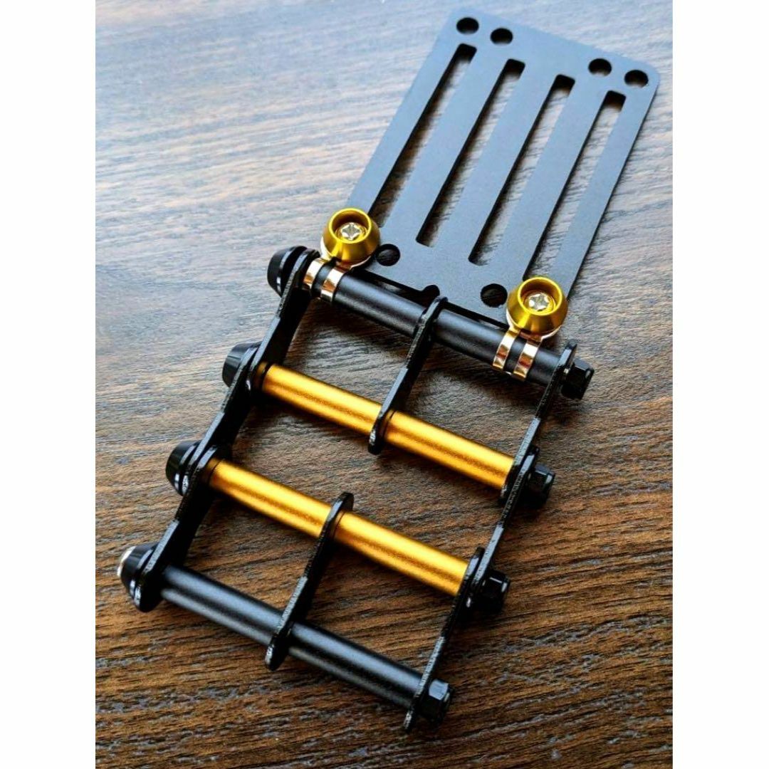 ベルトループ付き 黒×金 ニックス風 腰道具 腰袋 工具差し 4連チェーン