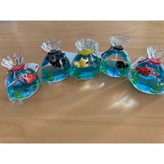 金魚すくい 金魚キーホルダー 金魚オイルチャーム キーホルダー 5個