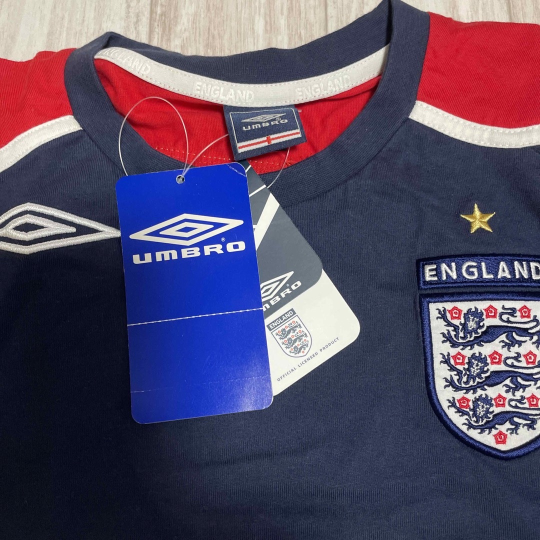 アンブロ イングランド代表 長袖 サッカーユニフォーム ネイビー M