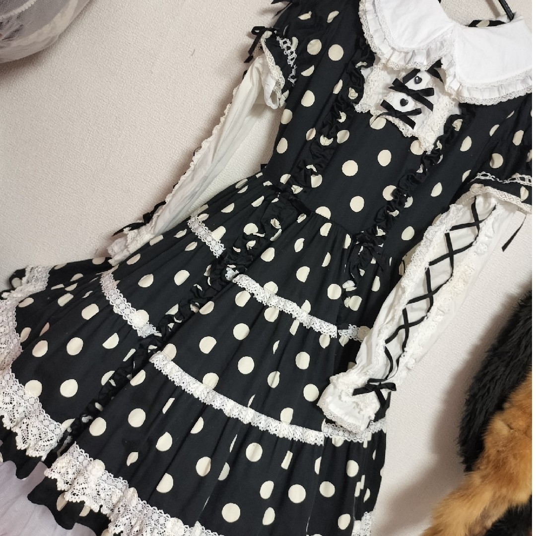 Angelic Pretty - 激レア 懐古ロリータ プリンセスドットワンピース
