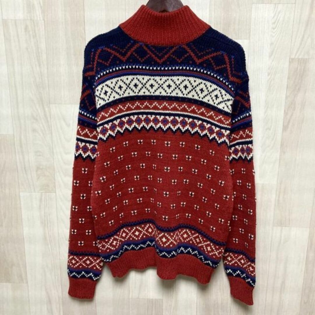 メタルボタン】RALPH LAUREN 硬貨 ノルディック柄 ニット セーター