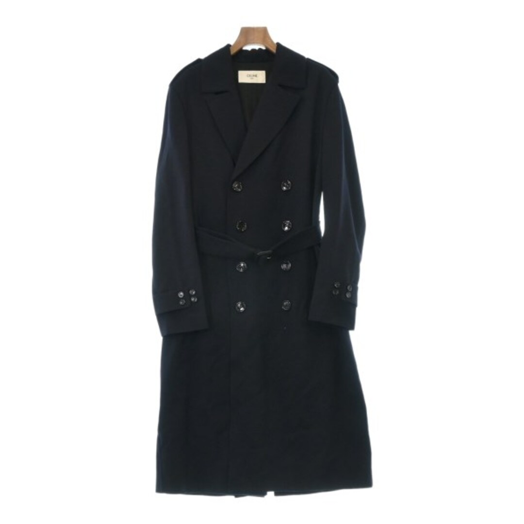 CELINE - CELINE セリーヌ チェスターコート S 紺 【古着】【中古