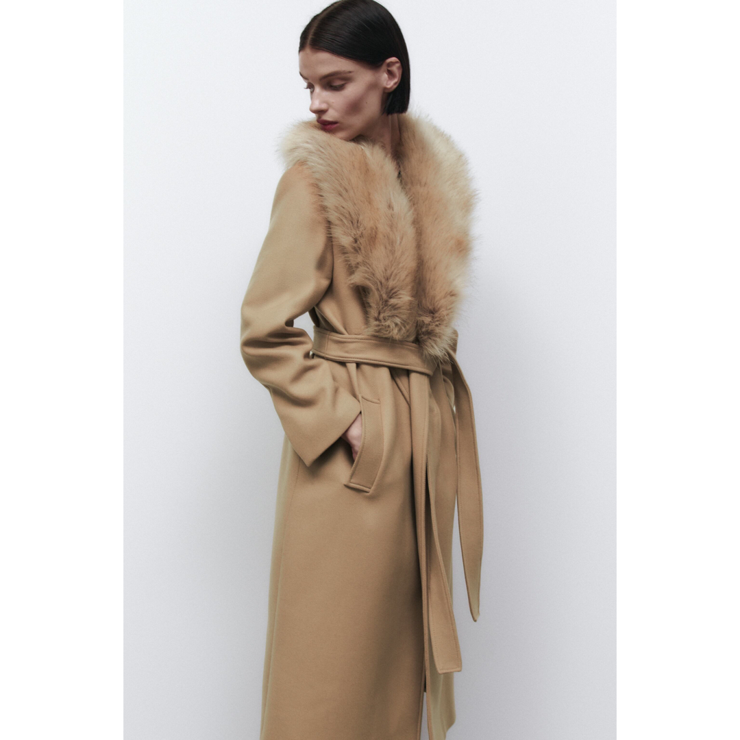 ZARA - 新品 ZARA ロングプレミアム ウールブレンドコート Mサイズの