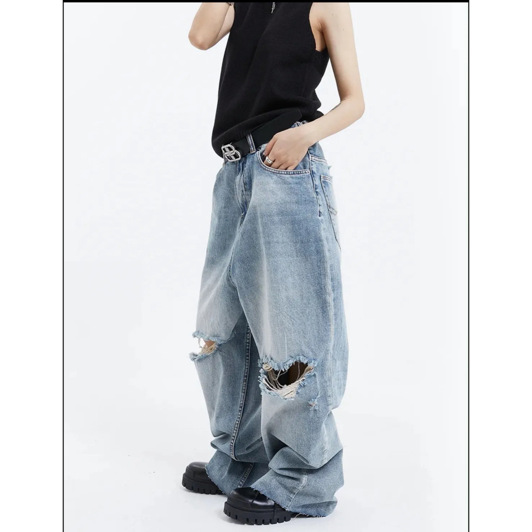 BALENCIAGA - ワイドダメージデニムの通販 by jagaimo｜バレンシアガ