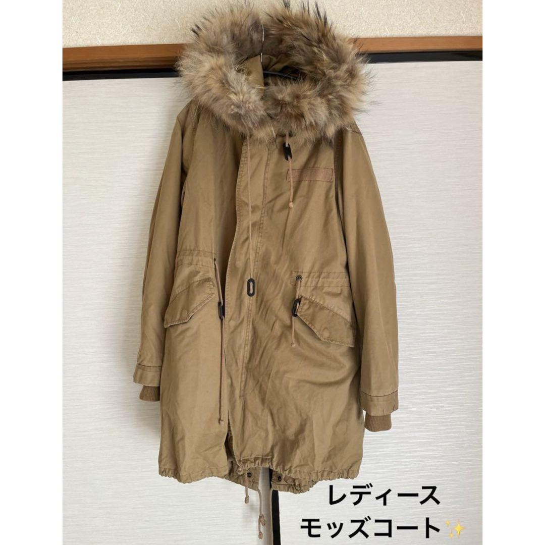 もふもふファー✨モッズコート レディース ベージュ Mサイズの通販 by