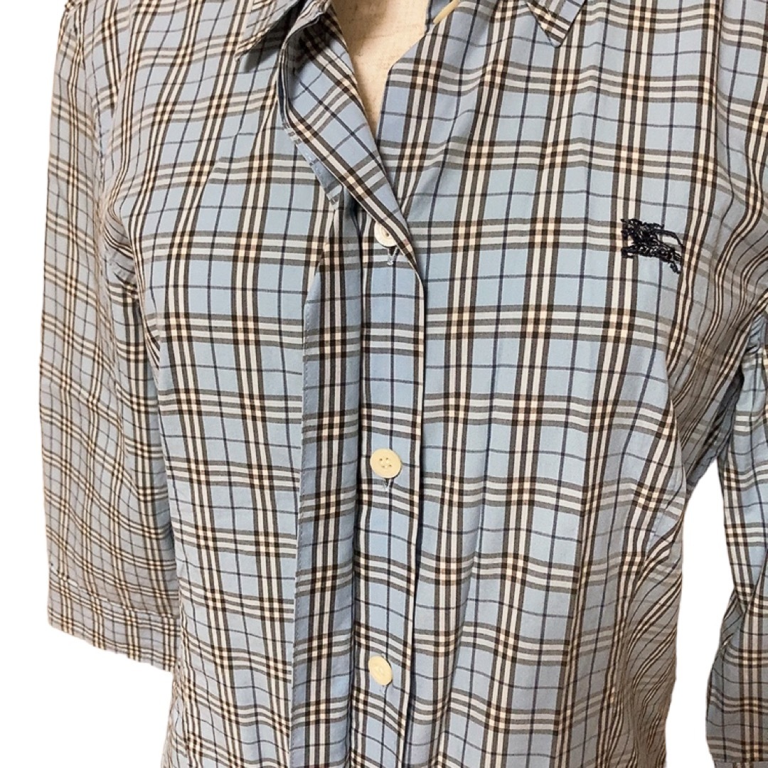 BURBERRY BLUE LABEL - BURBERRY BLUE LABEL バーバリー シャツ 水色