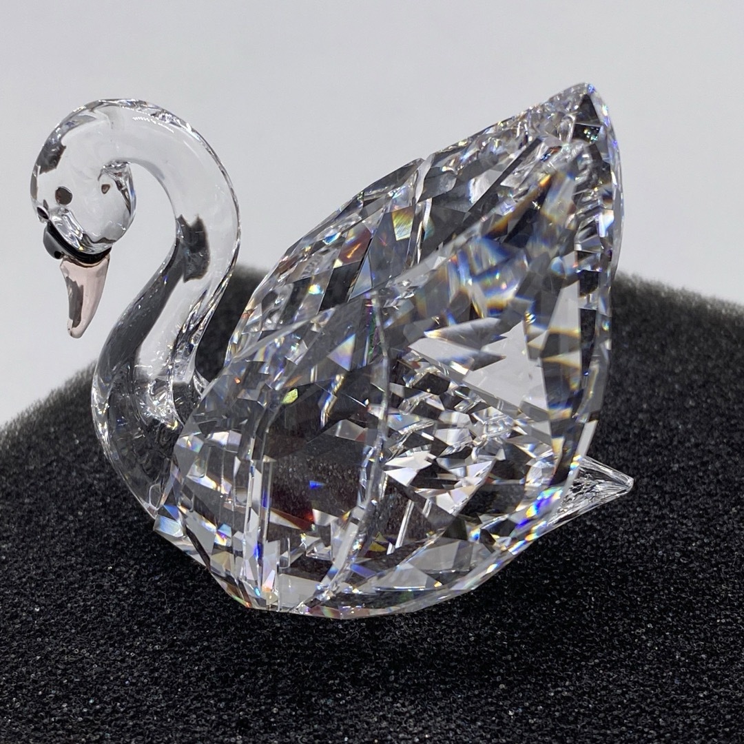 SWAROVSKI - 箱付き スワロフスキー 置物 白鳥 スワン くちばしピンク