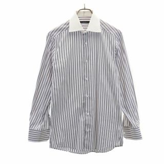 GUCCI - グッチ イタリア製 ストライプ柄 長袖 コットンシャツ 38