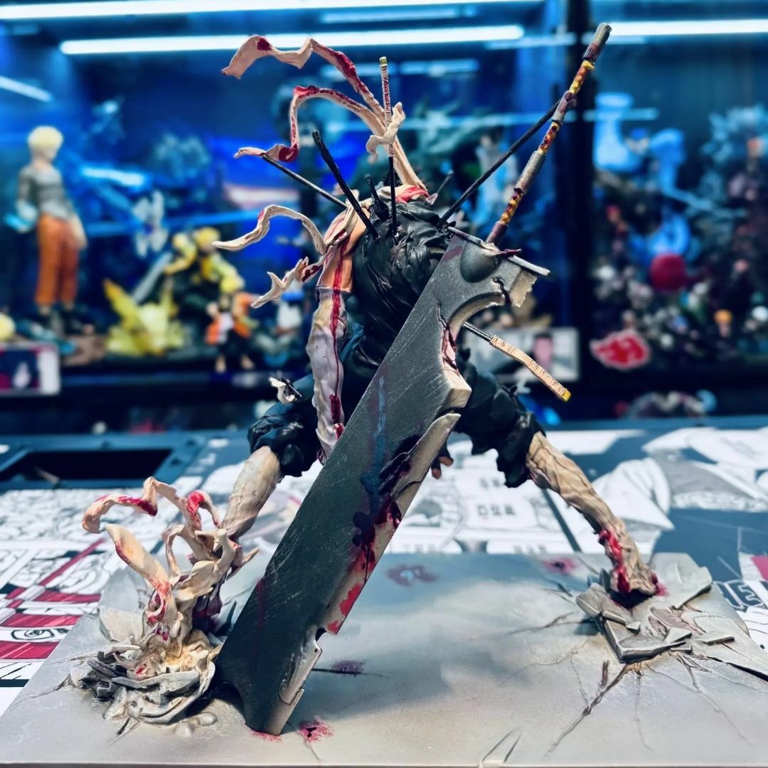 ナルト 疾風伝 桃地再不斬 ガレージキット ももち ザブザ フィギュアの
