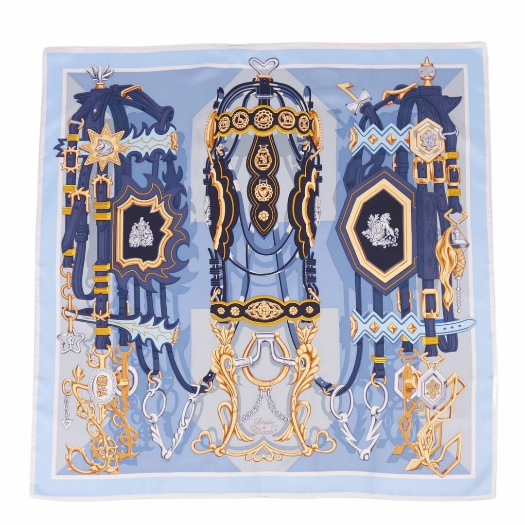 HERMES - 美品 エルメス HERMES スカーフ カレ90 BRIDES ET DESTIN