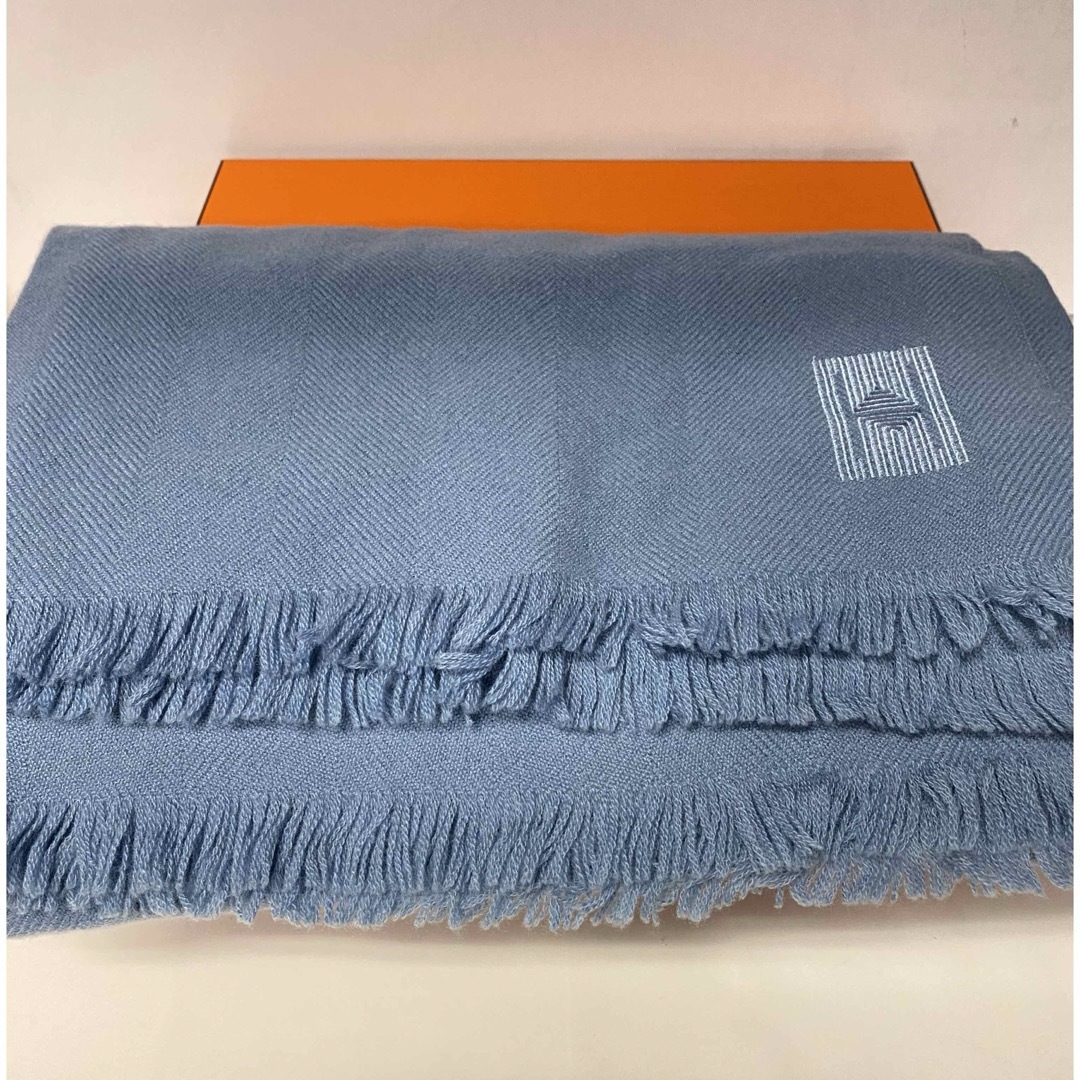 HERMES - 新品 定価20万 エルメス カシミア 大判マフラー ストール 箱