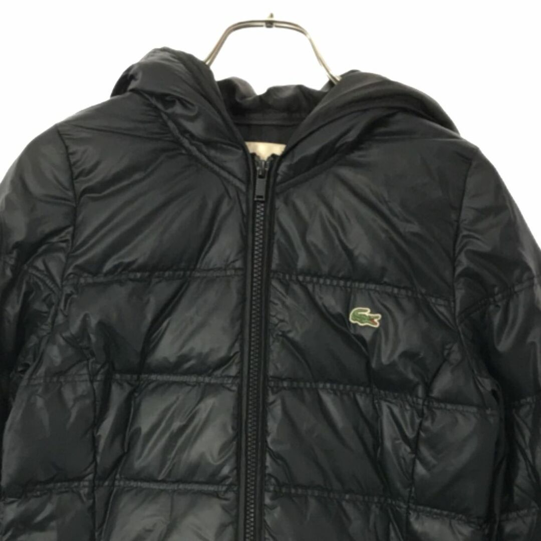 LACOSTE - ラコステ 長袖 フード ダウンジャケット 34 ブラック