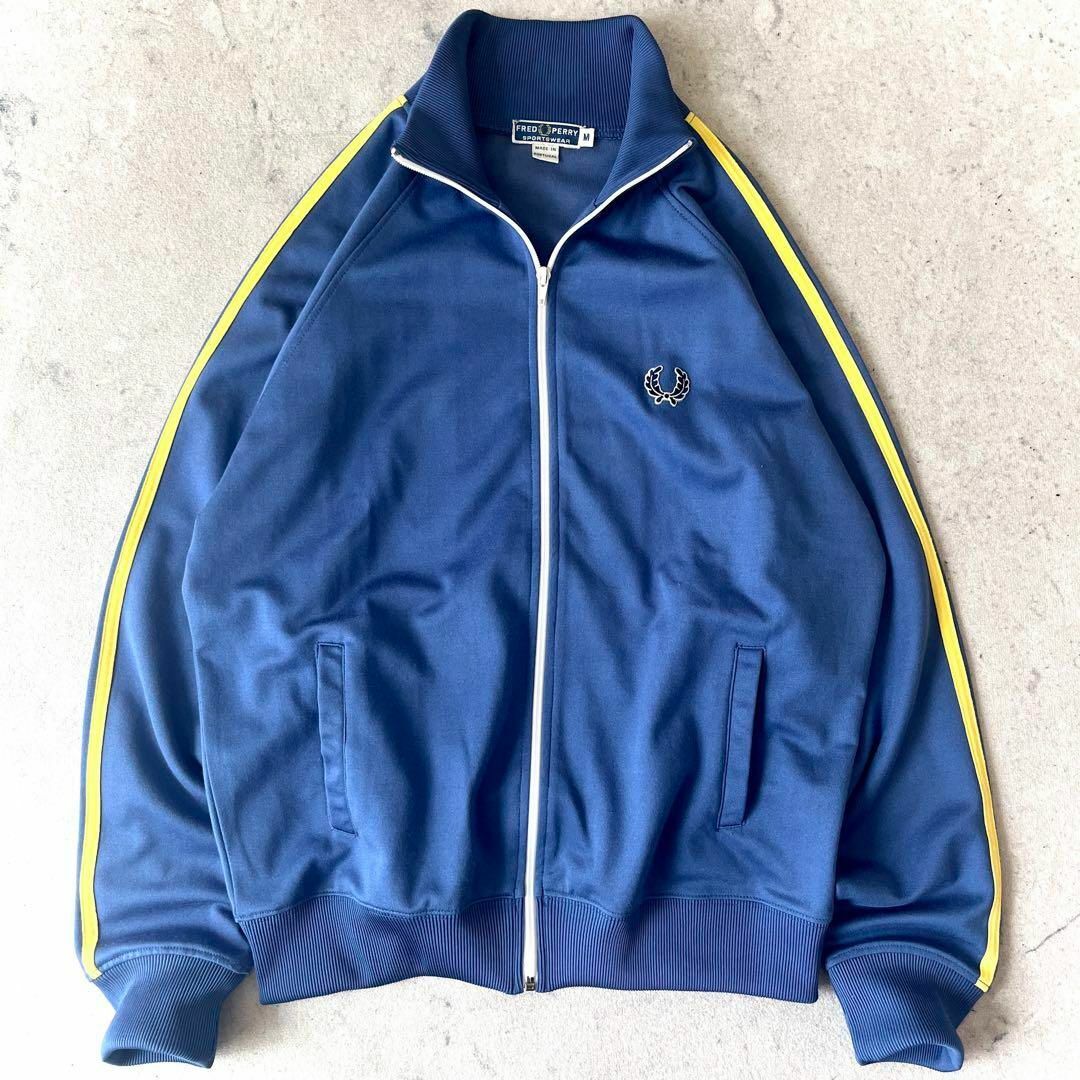 80s ポルトガル製 Fred Perry トラックジャケット L 水色 【公式通販】