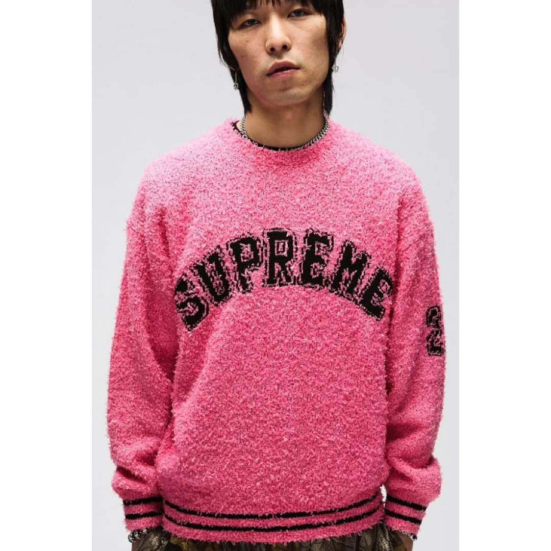 Supreme - Supreme Textured Arc Sweater Pink Sサイズの通販 by J.B.