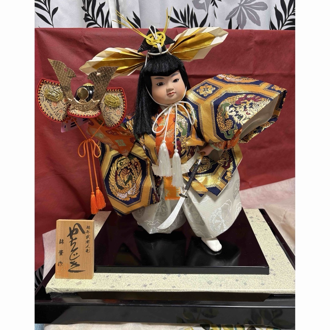 端午の節句】武者人形 ガラスケース入り 端午の節句】武者人形 ガラス