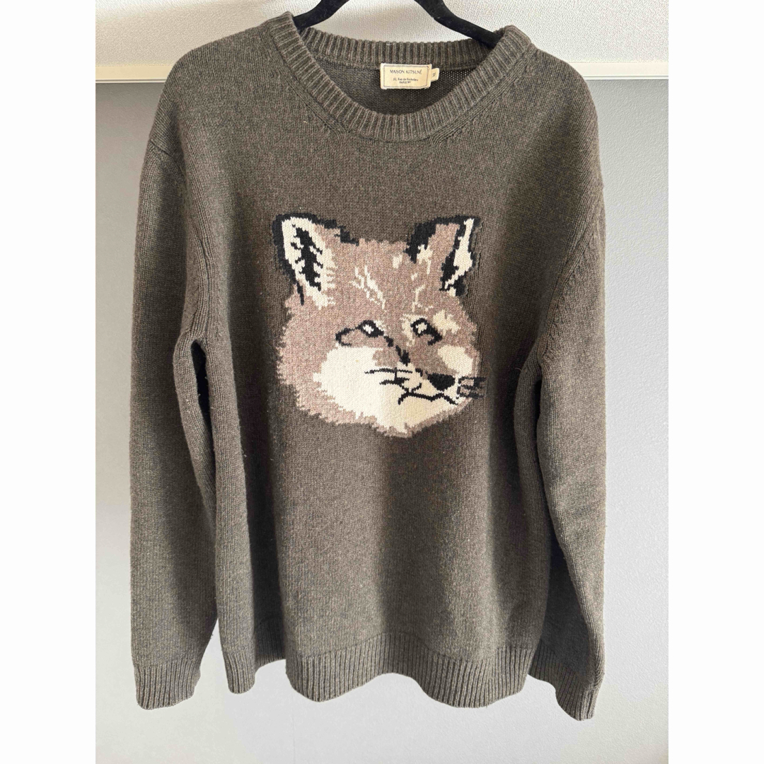 美品 MAISON KITSUNÉ フォックス刺繍ニット XL 寺西さん着用の通販 by