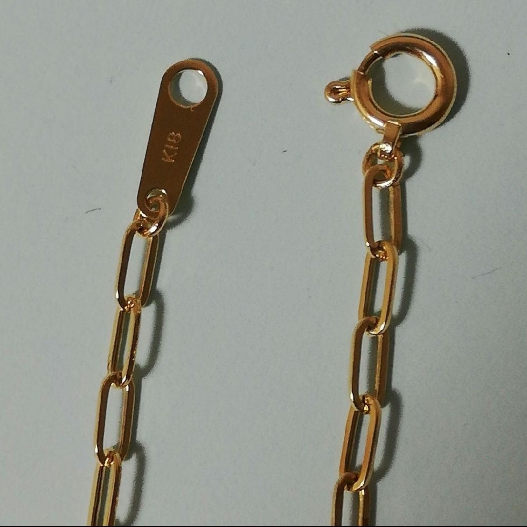 最安値】K18 18金 18k YG ペーパークリップ ショップ ブレスレット