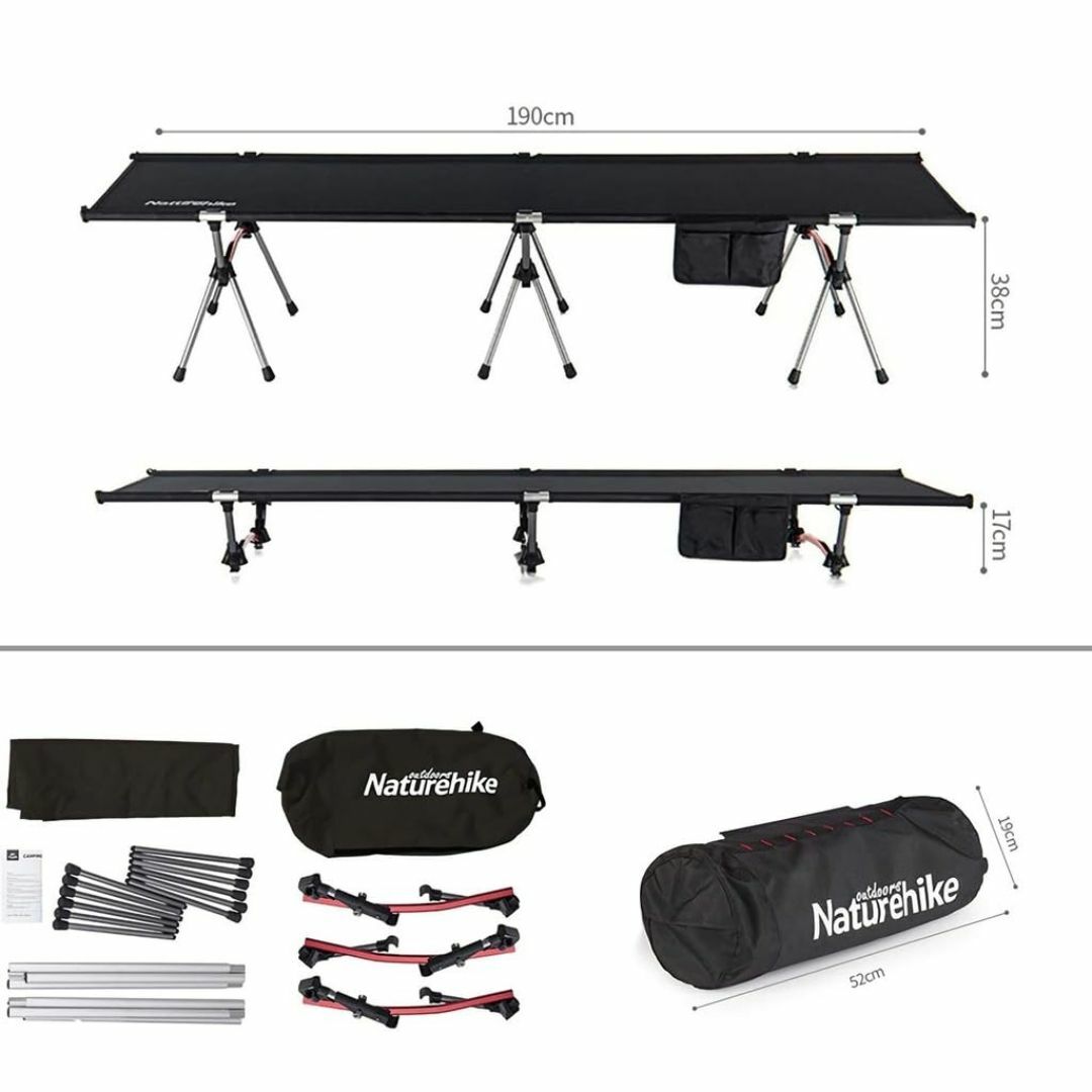 特価商品】Naturehike アップグレード アルミ ベッド 折畳キャンプコの