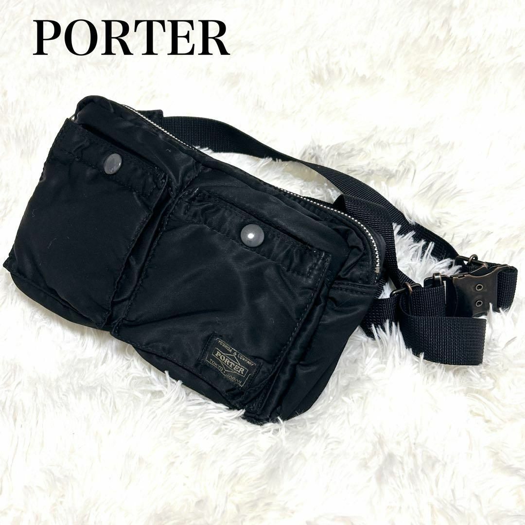 廃盤 極美品 PORTER ポーター タンカー ボディバッグ ブラック 黒 ✨極
