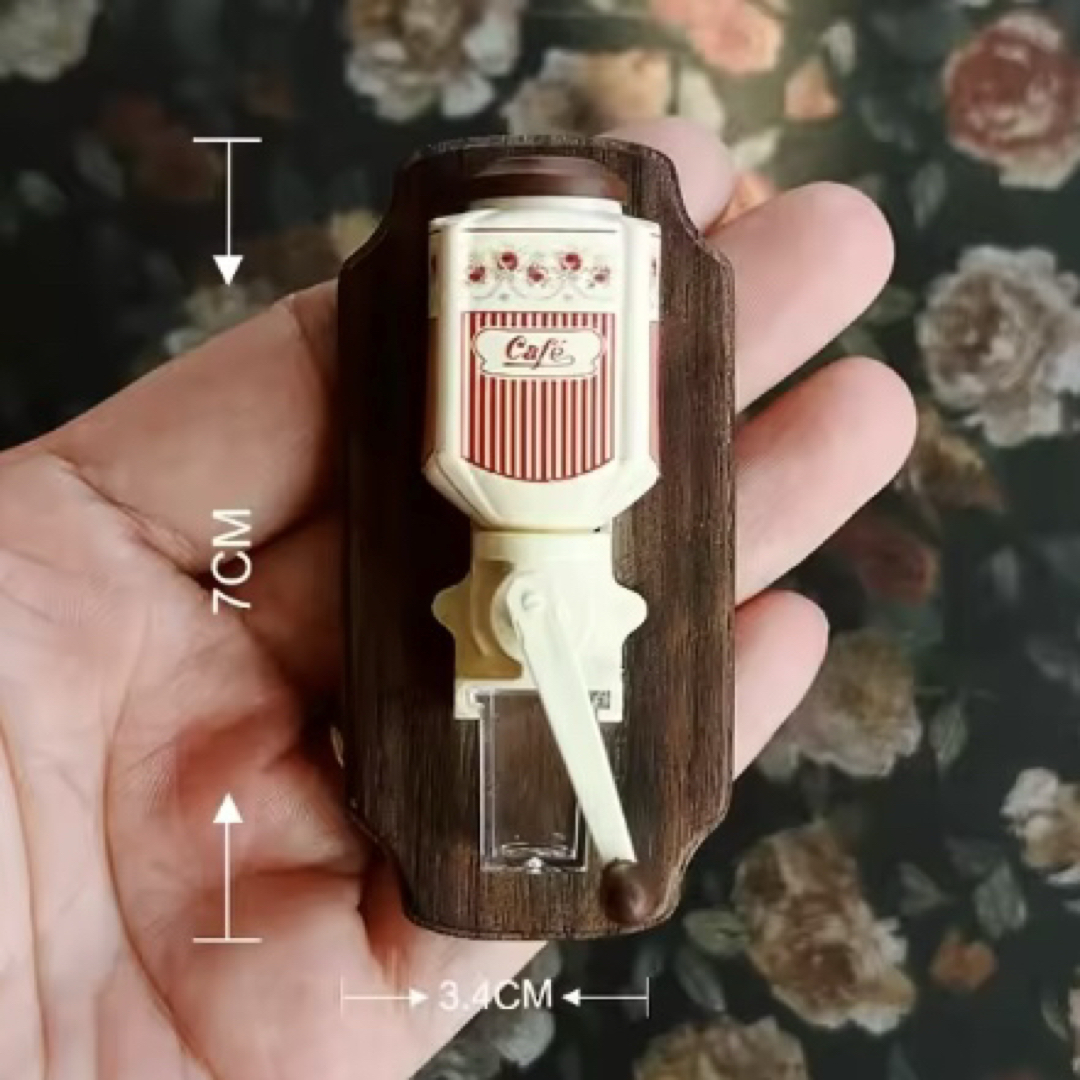 希少 アンティーク ドールハウス ミニチュア コーヒーミル 白 希少