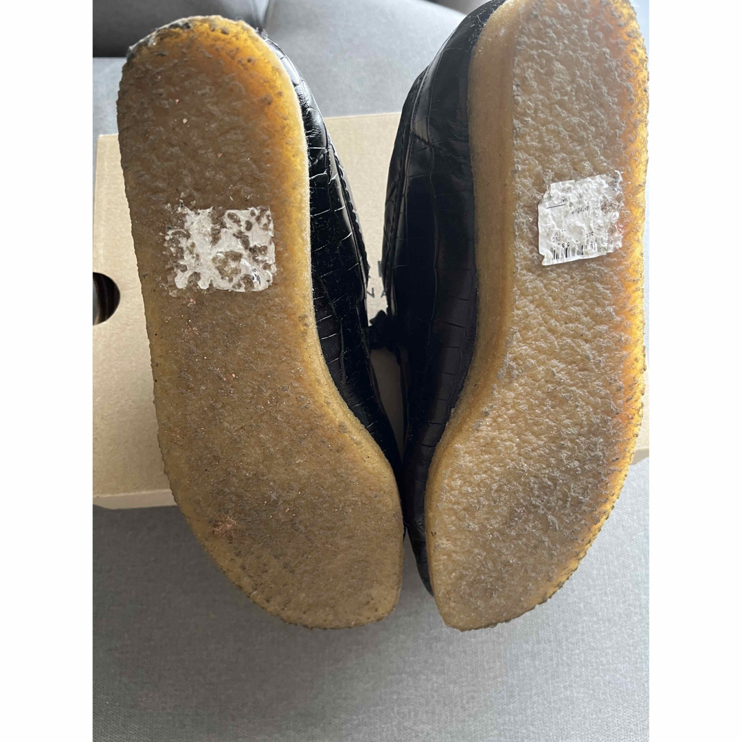☆ 6(ROKU)Clarks WALLABEE BLACK CROC ワラビー
