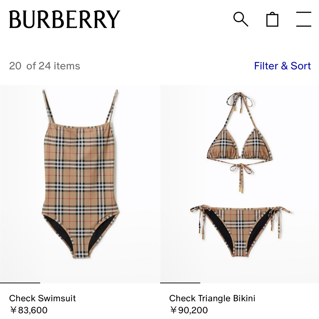 BURBERRY - 新品 BURBERRY バーバリー チェック 水着 ビキニ スイム