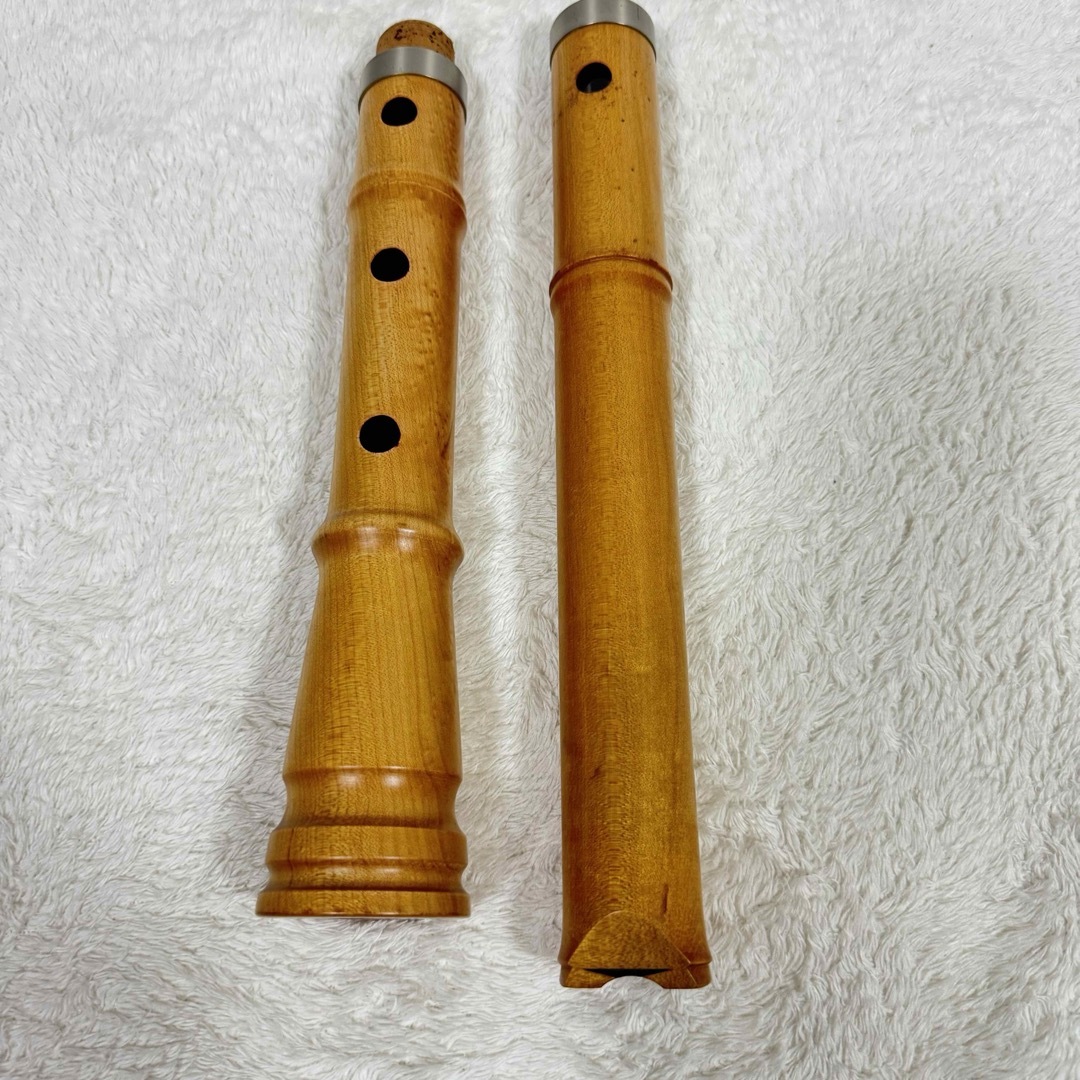 特選品 琴古流 尺八 楓 一尺八寸 中継 2継 地塗り