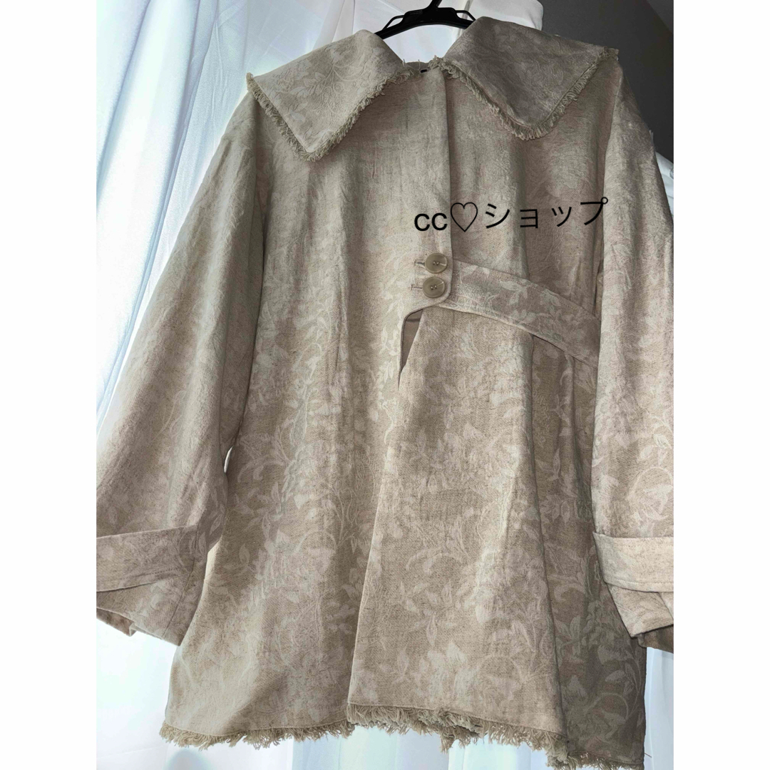 Eaphibig collar botanical half jacket Eaphi big collar botanical