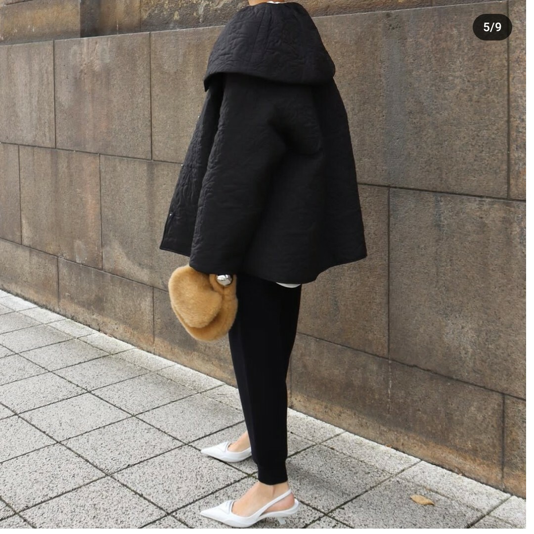 machatt マチャット キルティングテントコート ブラック machatt