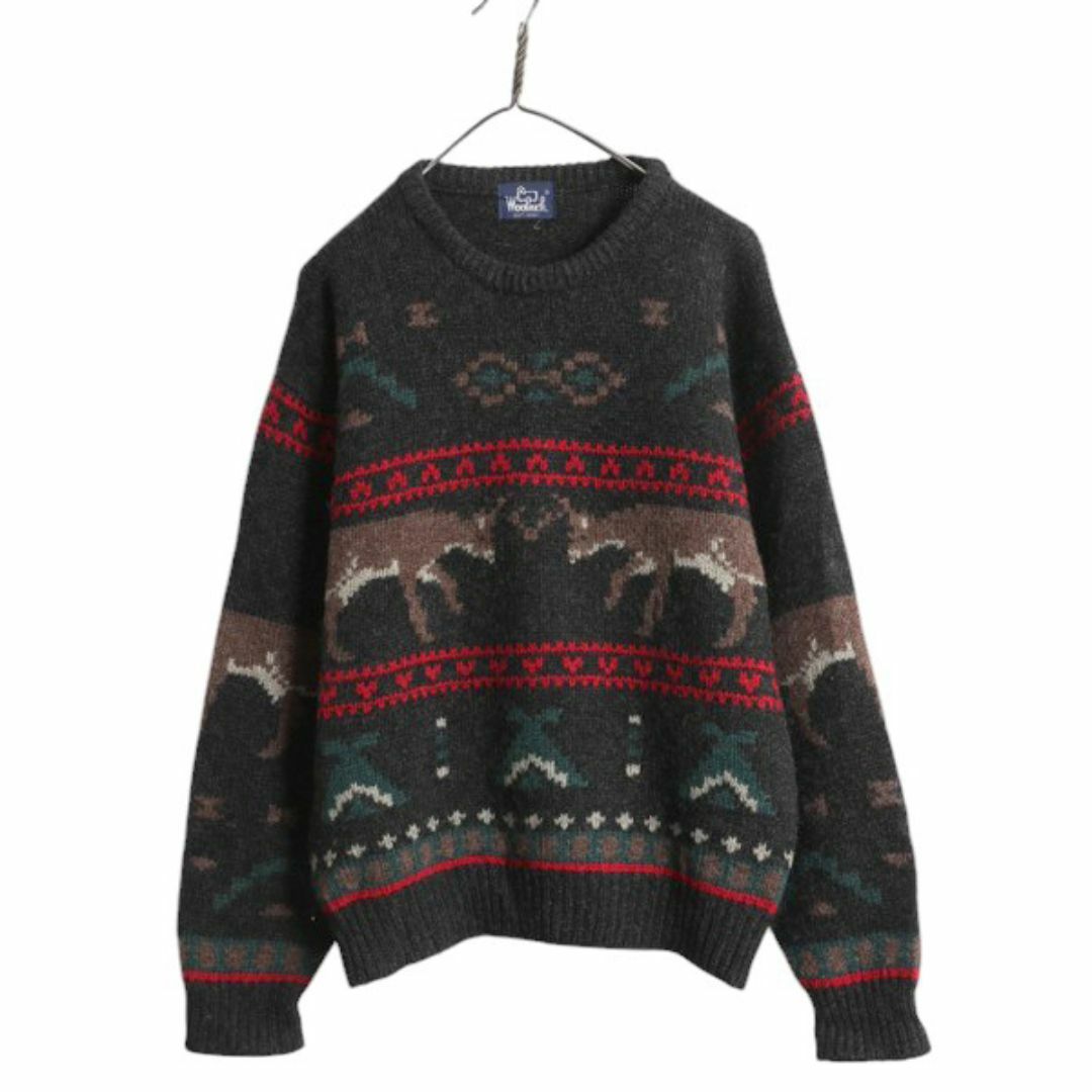 WOOLRICH - 80s ウールリッチ ノルディック 総柄 ウール ニット