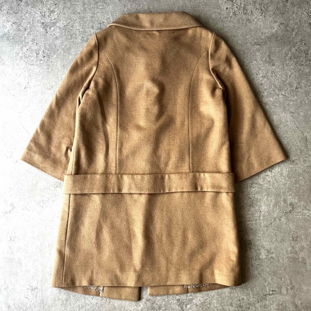 極美品✨ フォクシー ロングコート ダブルフェイス ベビーキャメル