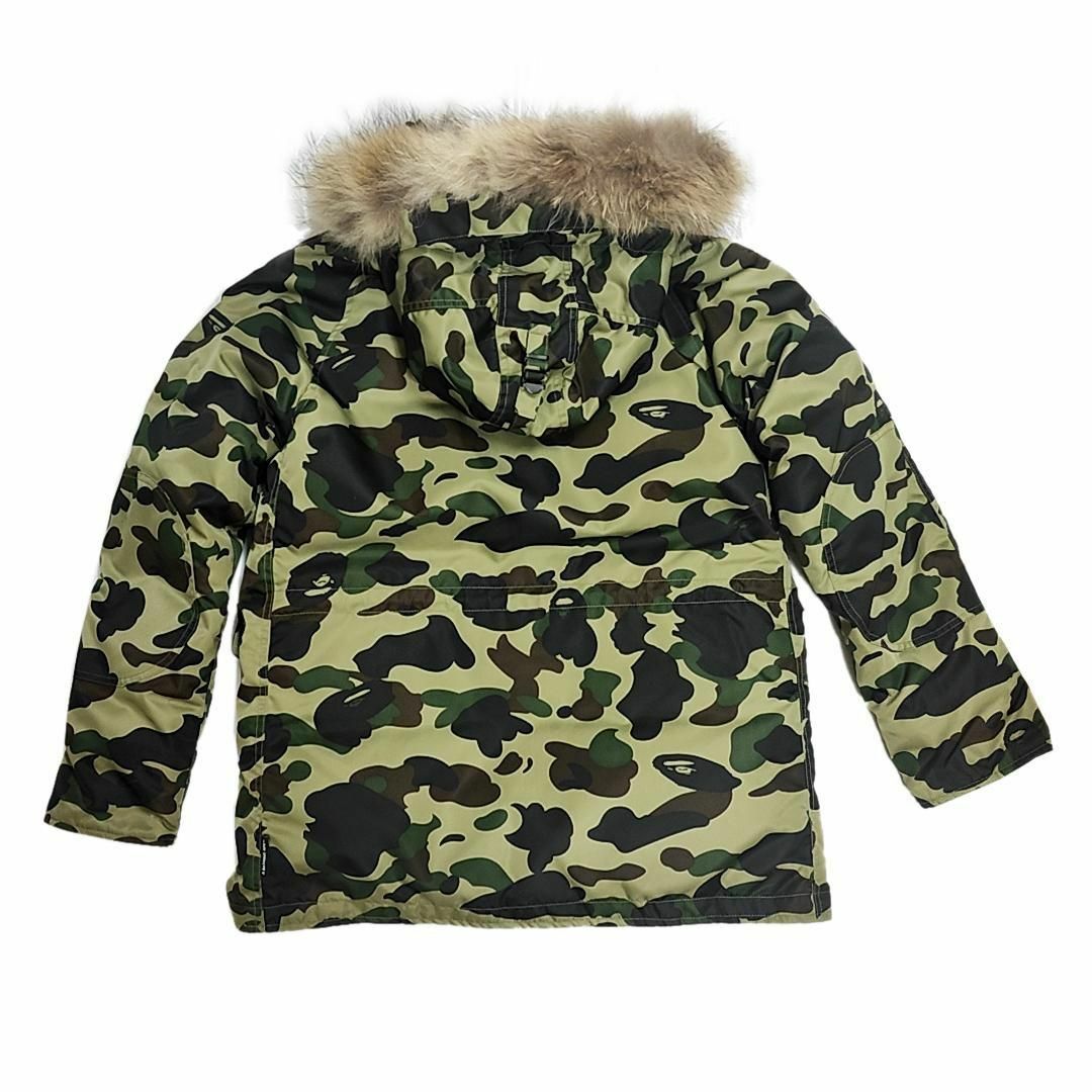 希少 BAPE 1ST CAMO N-3B ダウン ファー カモフラ