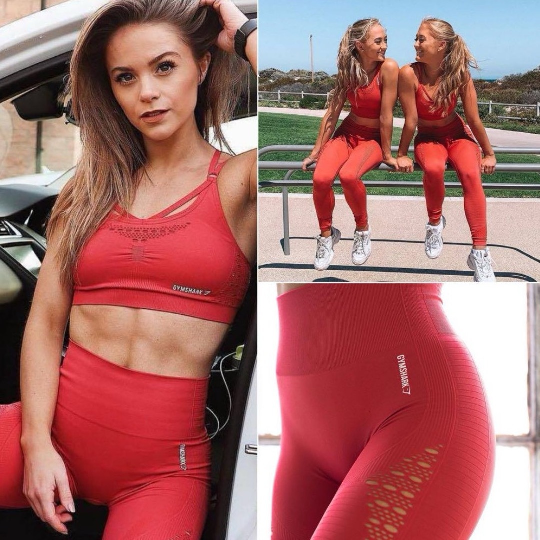 lululemon - gymshark 美品 XSシームレス レギンス、トップ セットの