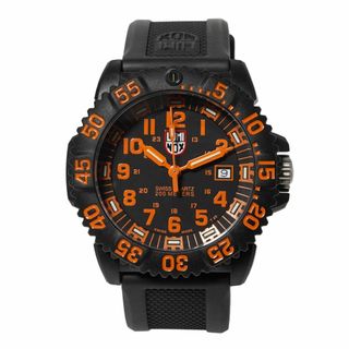 Luminox SEAL系列 ブラック/オレンジ ラバーベルト時計