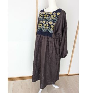 minä perhonen 花柄 刺繍ワンピース 120 130 mina perhonen(ミナ