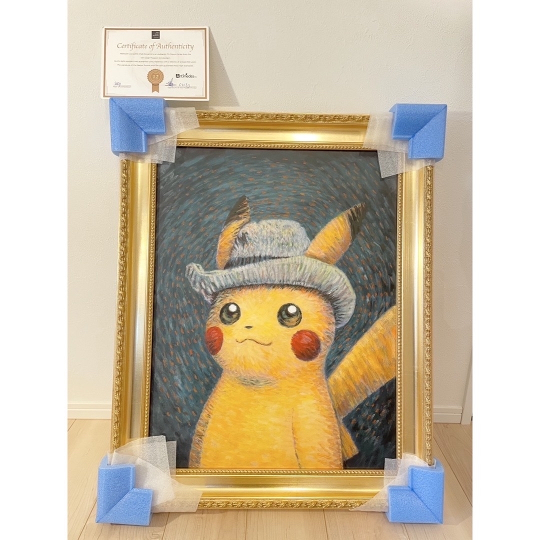 ゴッホピカチュウ 金枠 Mサイズ ゴッホピカチュウ金枠Mサイズ65cm✖️50cm