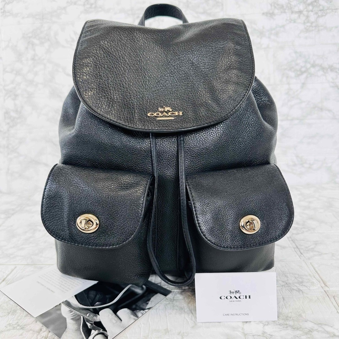 美品】COACH リュック シグネチャー ターンロック リュックサック コーチ