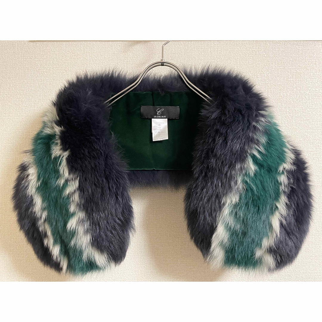 未使用 LE CIEL BLEU フォックスファーマフラー ルシェルブルー LE