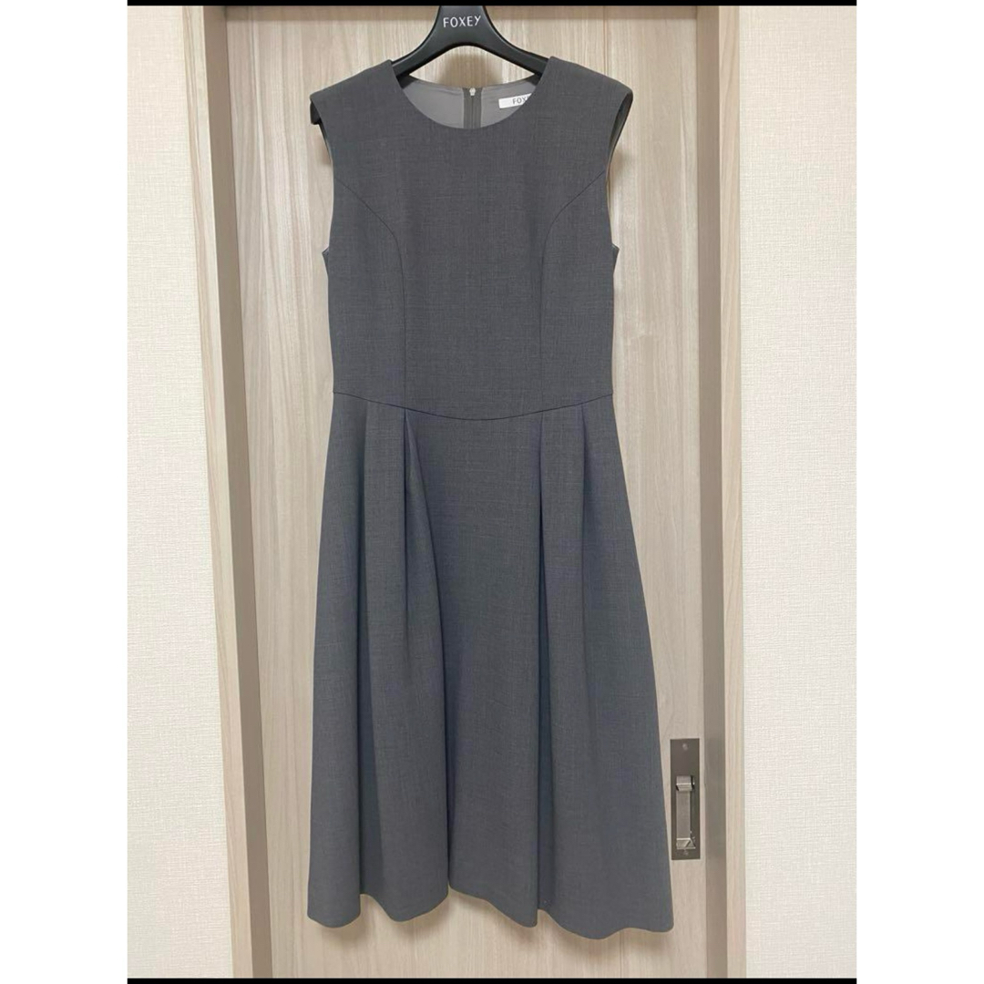 フォクシーブティック FOXEY BOUTIQUE ウールワンピース グレー ウール