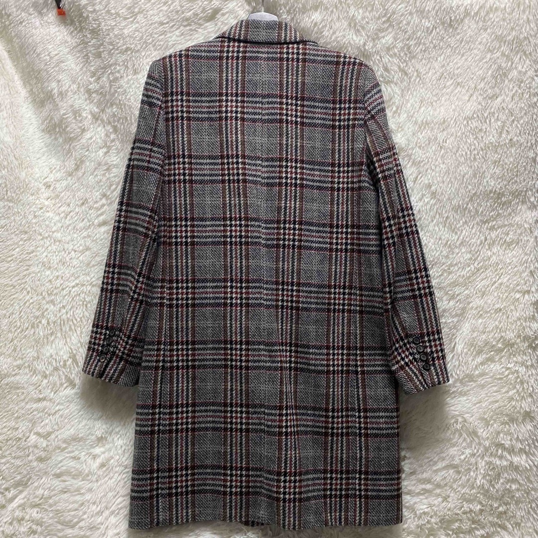 ZARA - 美品 ZARA WOMAN ザラ チェスターコート チェック柄 Lサイズの