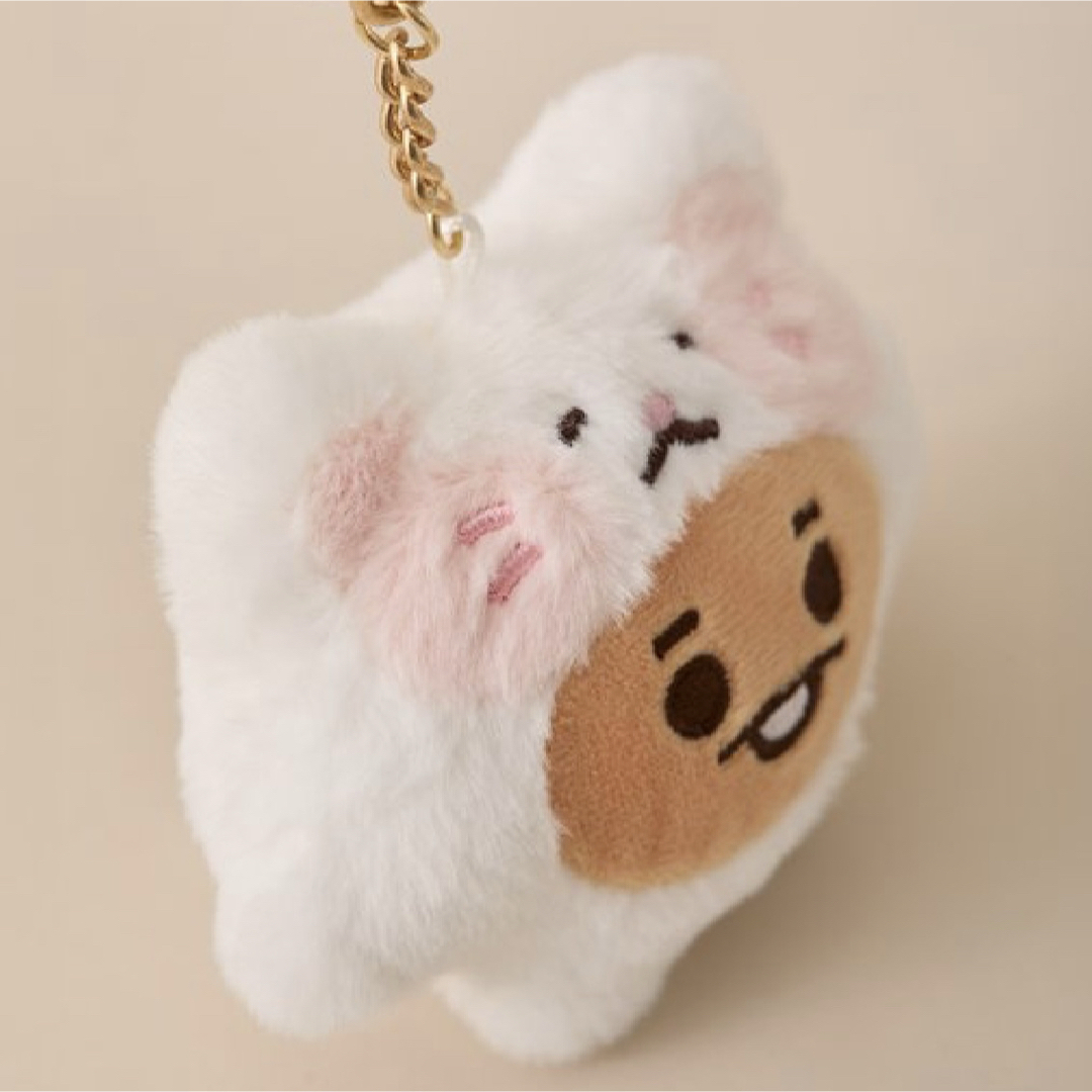 BT21 - 【新品】ベビー ぬいぐるみキーリング(FLUFFY) SHOOKY 白猫の