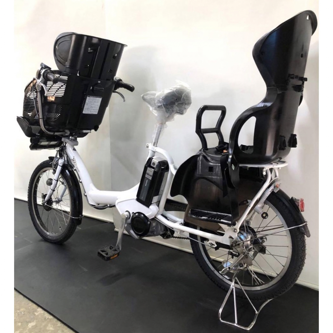 1年保証 電動アシスト自転車 ブリヂストン 20インチ 子供乗せ 3人乗り 白色