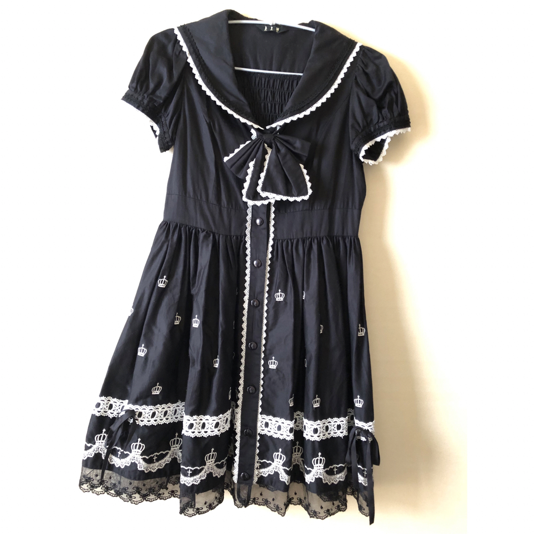 BLACK PEACE NOW - 【Black Peace Now】王冠刺繍・黒ワンピース 同柄