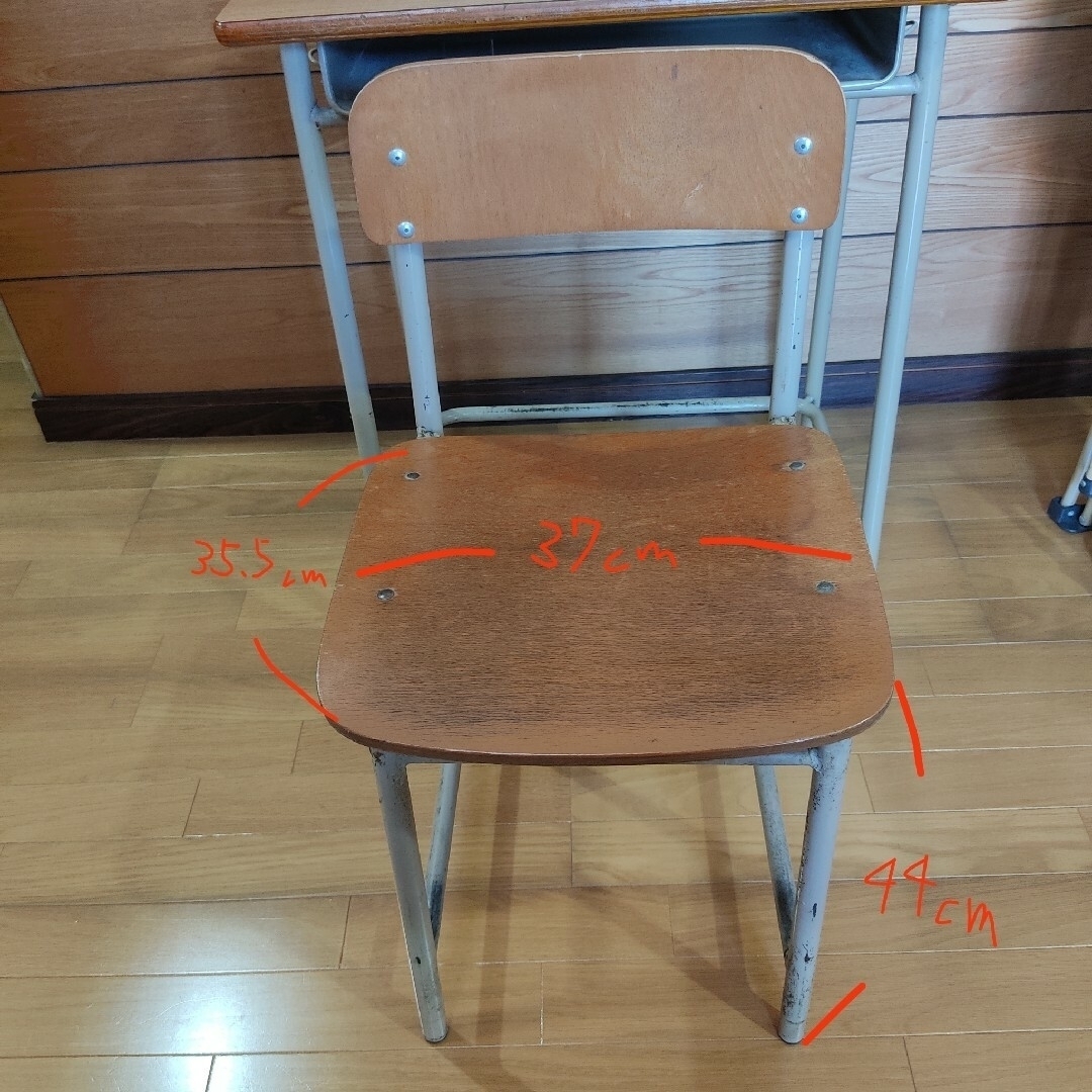 学校の机 椅子 昭和レトロ 机 デスク 学校の通販 by ミルキー｜ラクマ