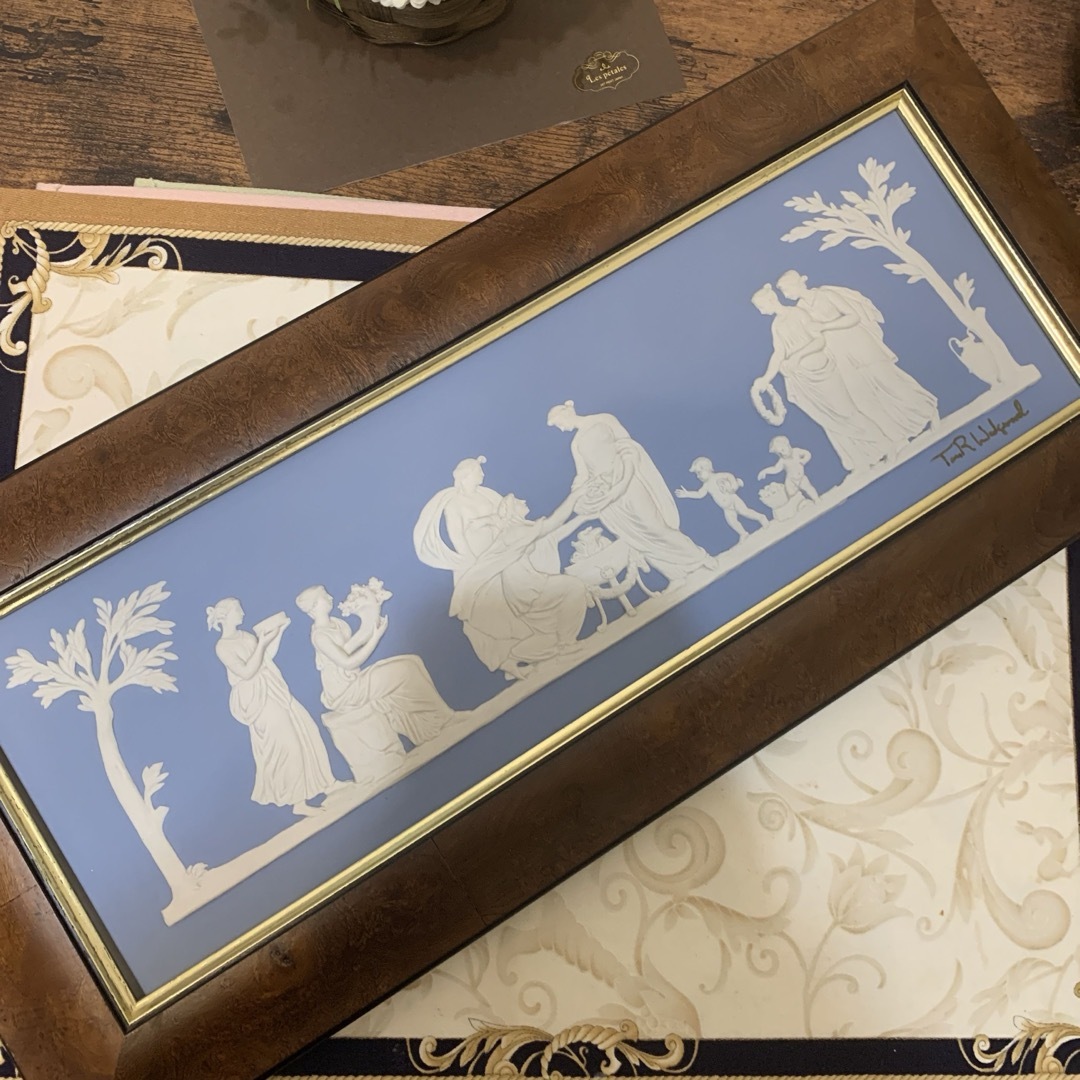 WEDGWOOD - 希少 ウェッジウッド ジャスパー 神話図 プラーク 陶板 額