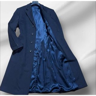 アルマーニコレッツォーニ カシミヤ ロングコート 52 ブラック AB