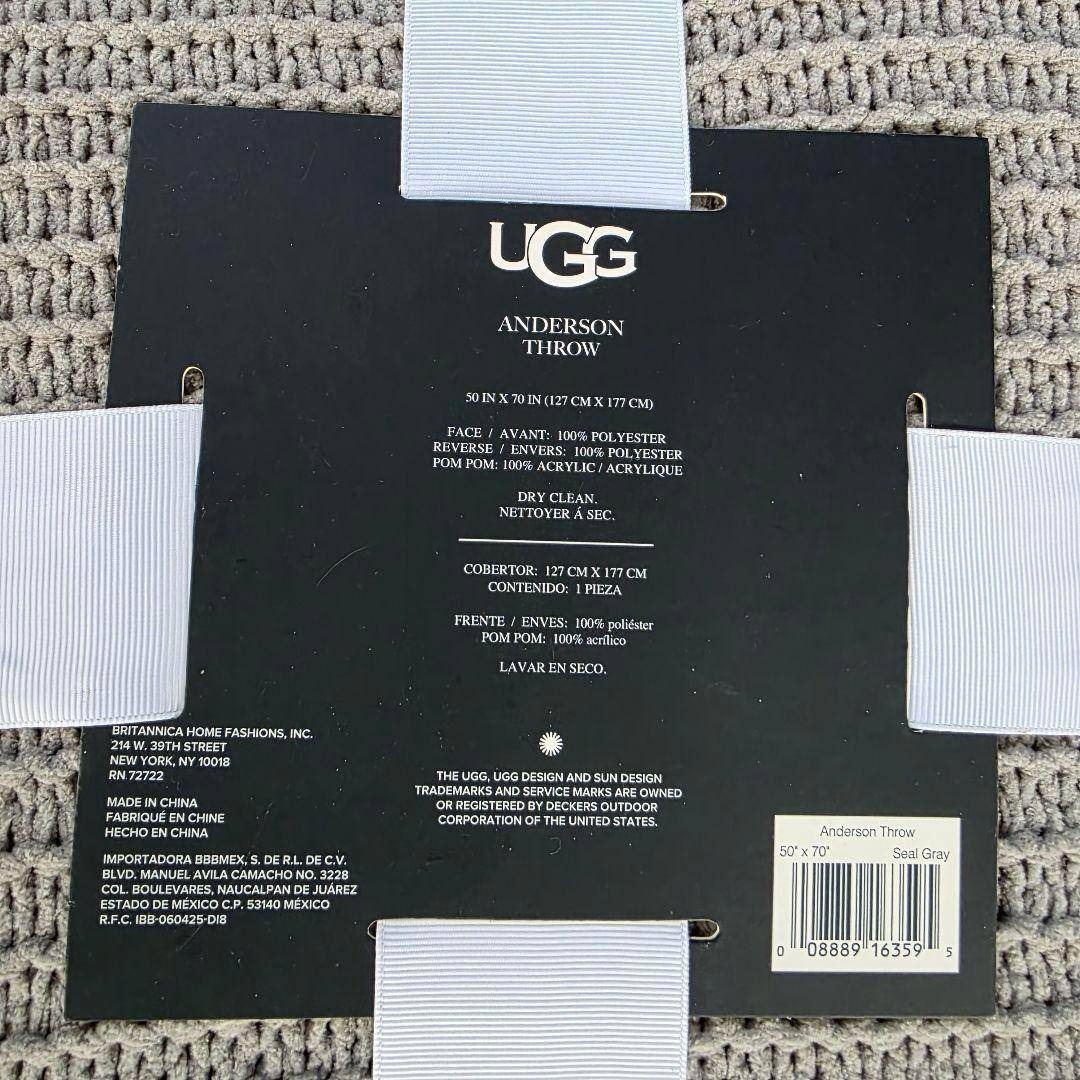 UGG ブランケット リバーシブル グレー
